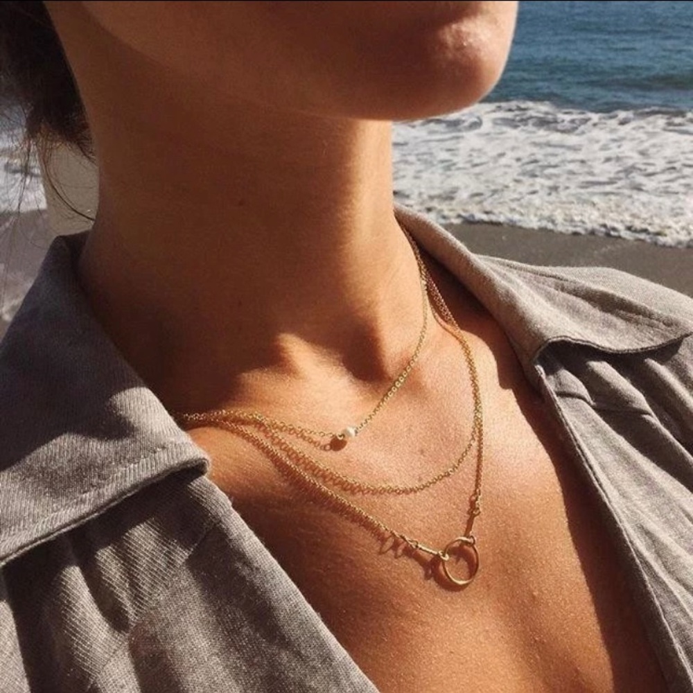 New Karma Gold Circle Necklace